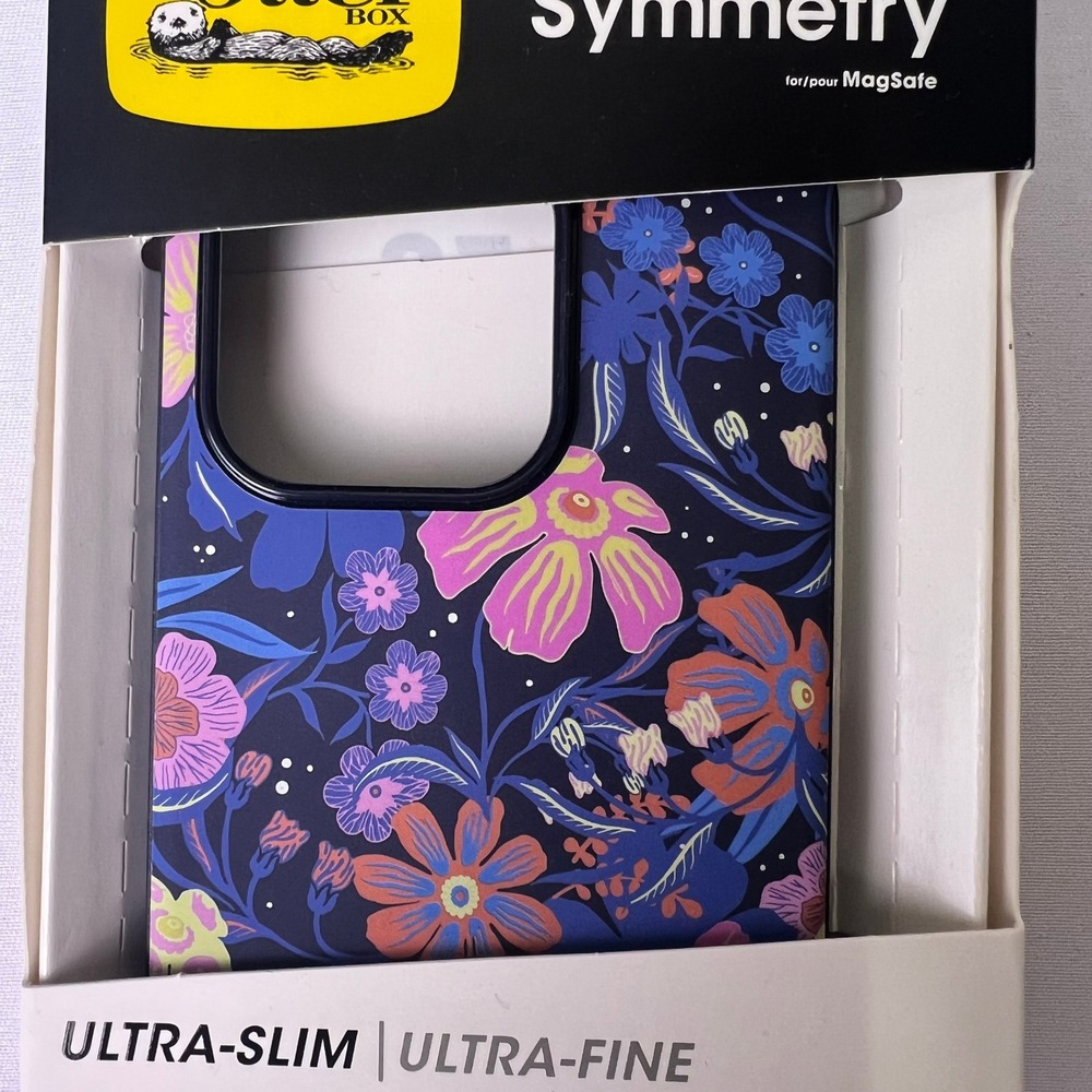 OtterBox iPhone 15 Pro Case Floral Symmetry MagSafe + Glass Screen Protector NWT - Picture 2 of 5